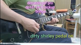 Video thumbnail for Dimarzio paf pro dp151 s1 pickup sample .  Gibson custom by 산본기타맨