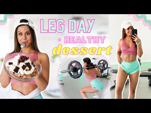 Come to the Gym With Me! | Leg Day Favorites + Easy, Healthy Dessert Recipe!