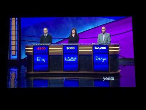 Jeopardy, Ed Condon Day 3 - Librarian finds the 1st Daily Double (10/17/19)