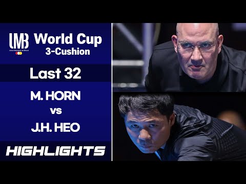 [Sharm El Sheikh World Cup 3-Cushion 2021] Last 32 - HEO Jung Han vs Martin HORN. H/L