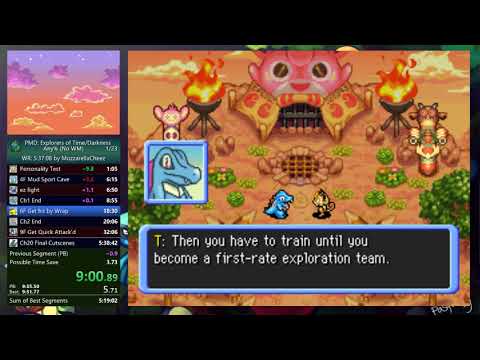 Pokemon Mystery Dungeon: Explorers of Time Any% No WM Speedrun - 5:33:56 (Former WR)