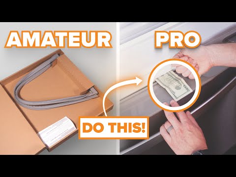 PROs do this before installing a refrigerator or freezer door gasket