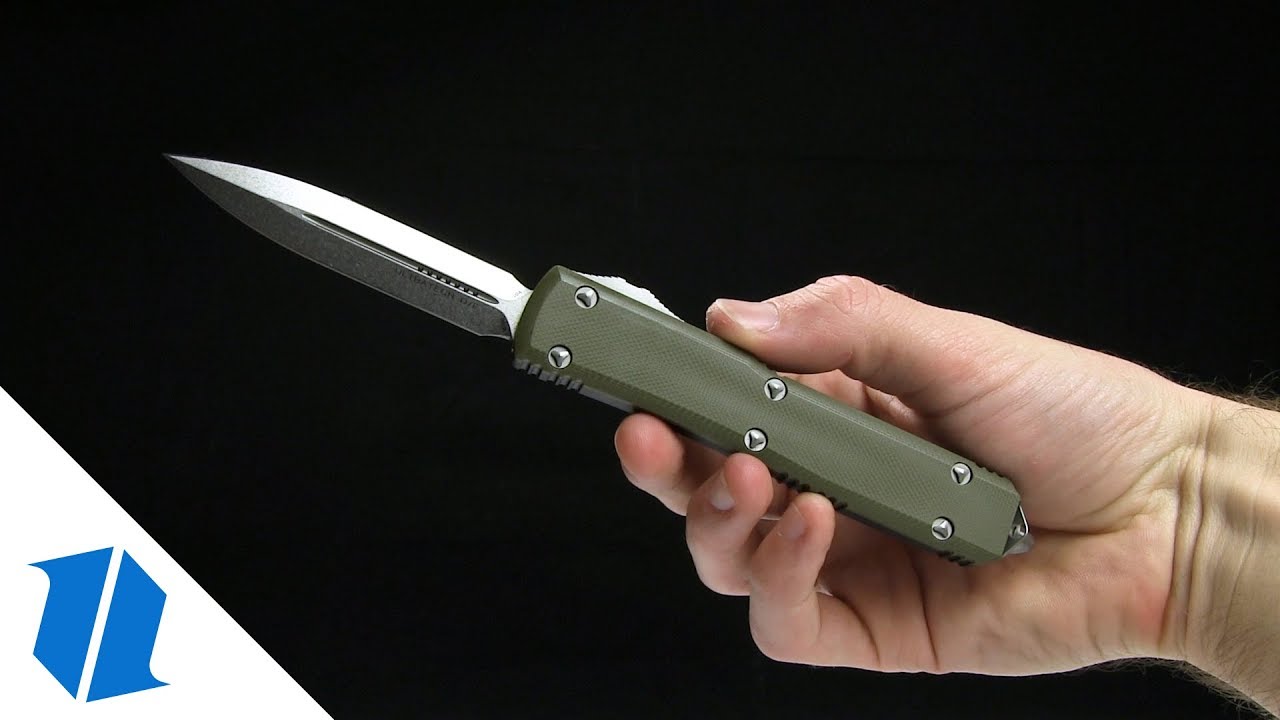 Microtech Ultratech S/E OTF Automatic Knife OD Green G-10 (3.4" Stonewash)