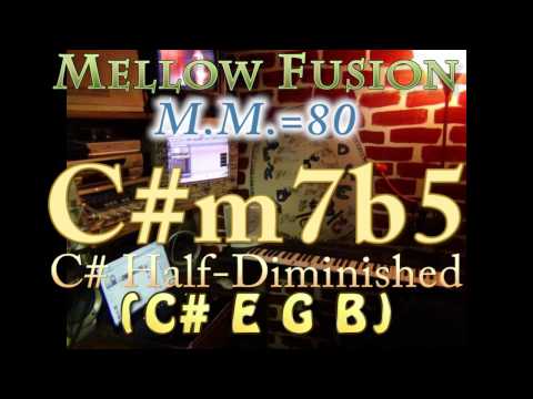 C#m7b5 Half-Dim (C# E G B) Mellow Fusion - M.M.=80 - One Chord Vamp