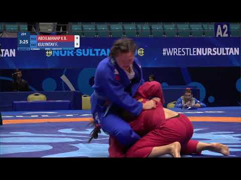 Round 2 Women's GP GI - 64 kg: B. ABDILMANAP K (KGZ) v. F. KULYNTAY (KAZ)