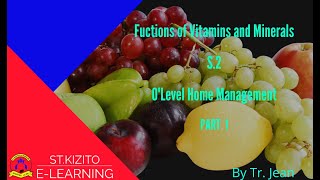 Fuctions of Vitamins and Minerals