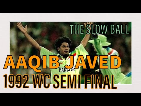 Aaqib Javed Slow Ball Wicket / Aaqib Javed Slow Delivery / 1992 World Cup Semi Final Pak vs NZ