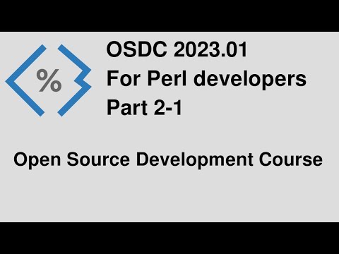 Open Source Development Course for Perl programmers - part 2-1