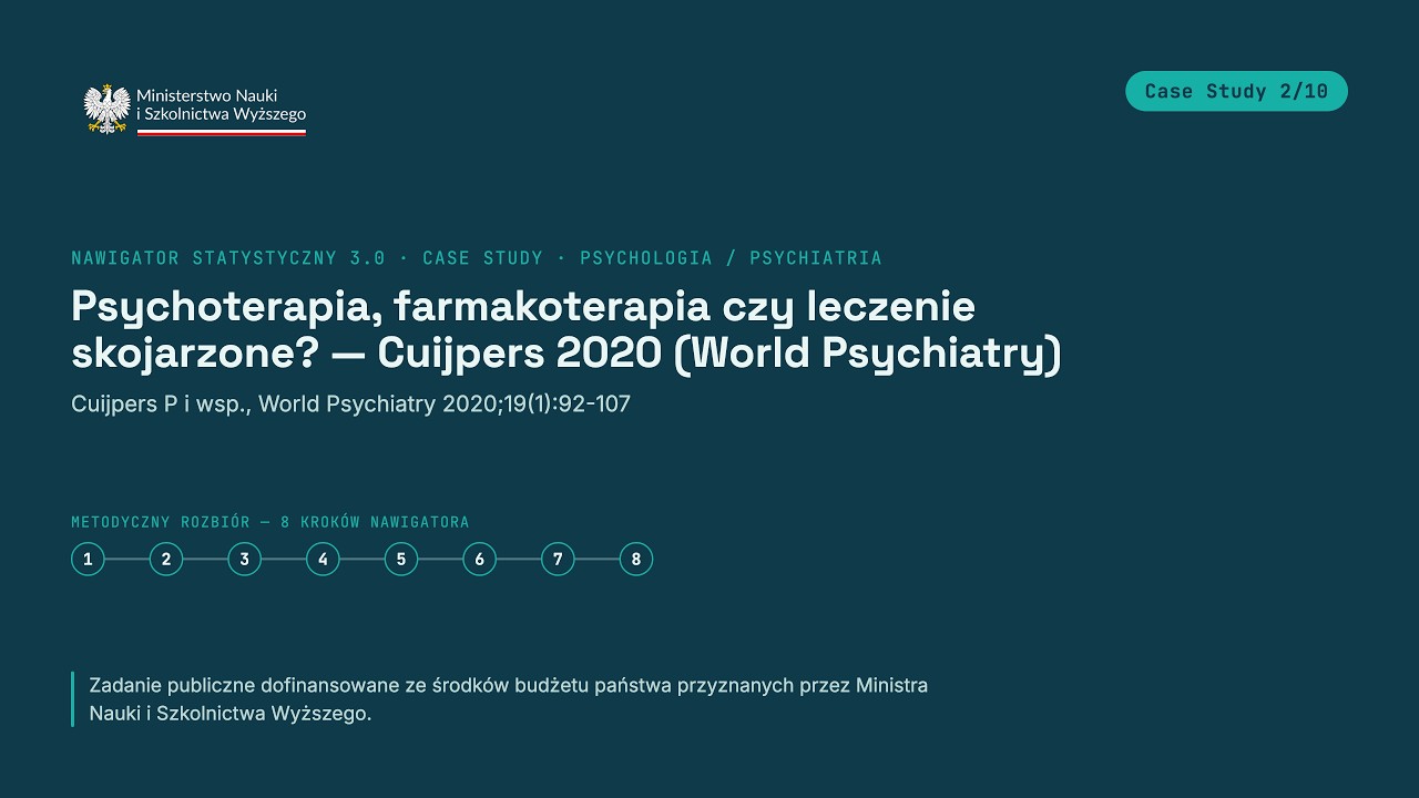 Psychoterapia, leki czy oba naraz: metaanaliza sieciowa (Cuijpers 2020)