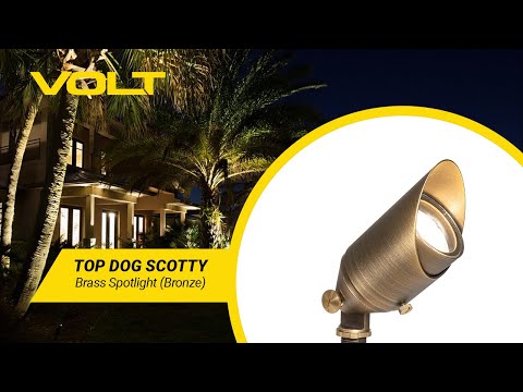 VOLT® Top Dog Scotty Cast Brass Spotlight (Bronze) | What's In The Box?