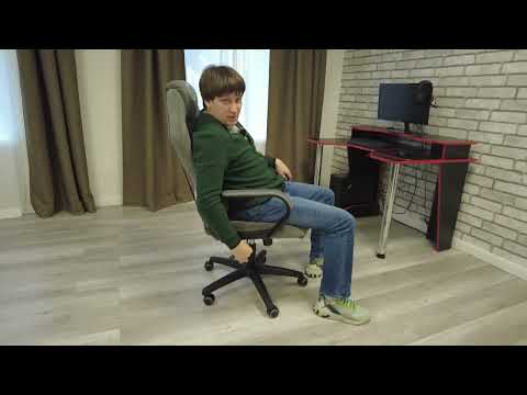 Миниатюра изображения товара Кресло геймерское Tetchair Driver флок (ткань синий/серый 32/TW-12)