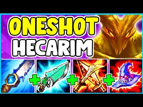 *SECRET OP* 1000+ MOVEMENT SPEED HECARIM FULL AP ONESHOT BUILD JUNGLE League Of Legends S10