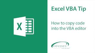 Excel tip: How to copy code into the VBA editor