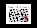 crossword clues answers