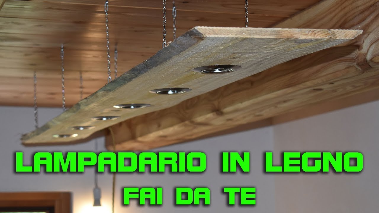 Watch Now Lampadario in legno fai da te con faretti - lampadari di design ideale per la casa di montagna Lampadario in legno fai da te con faretti - lampadari di design ideale per la casa di montagna