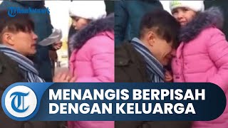 Viral Rekaman Video Pria Menangis sambil Peluk Anak dan Istri, Diduga Akan Berpisah karena Perang