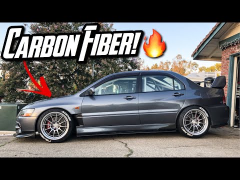 MY MITSUBISHI EVO IX GETS CARBON FENDERS!!