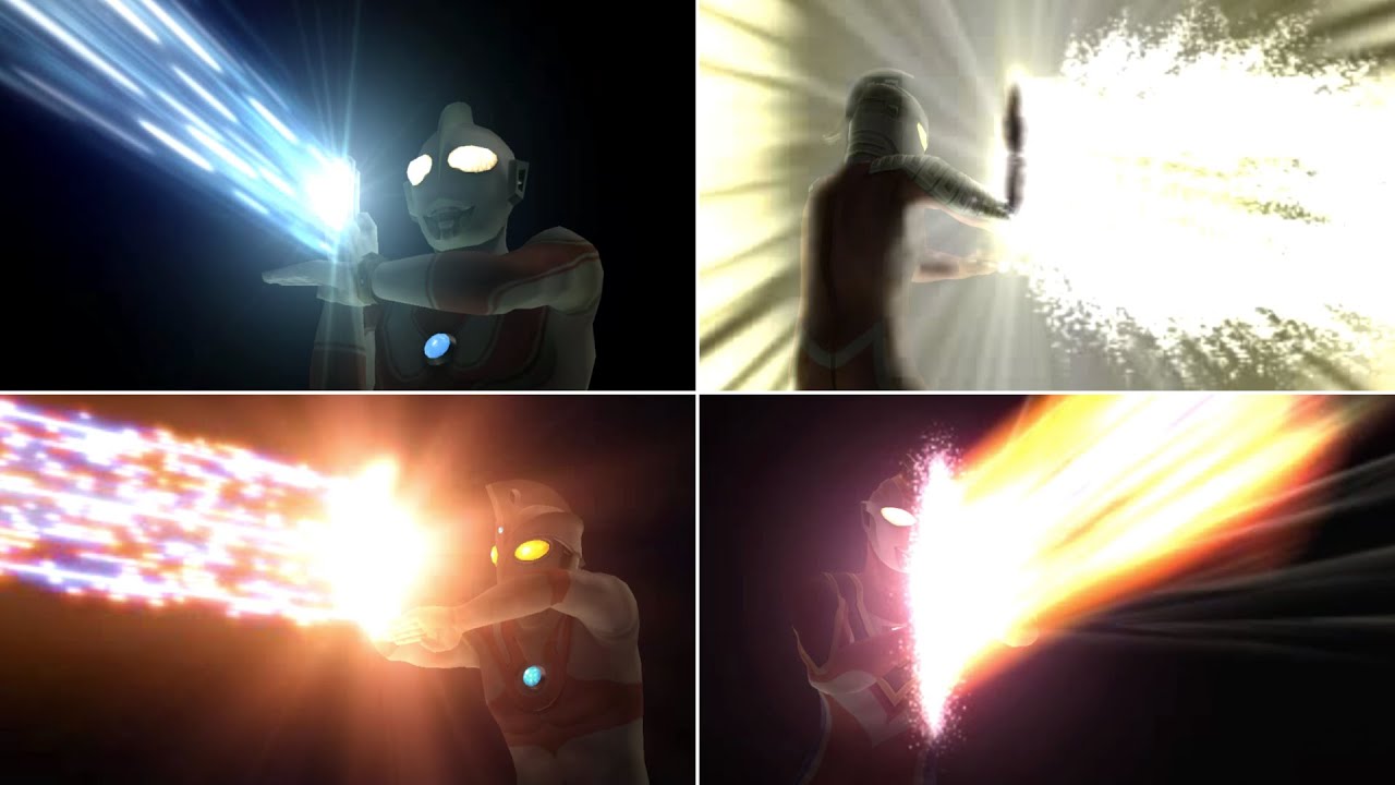 暗闇の中で光り輝くウルトラマン達の必殺技【ウルトラマンFE3】