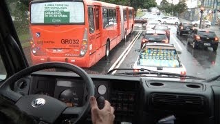 preview picture of video 'Trânsito em Curitiba - Bacacheri ao Portão - Truck VW Worker - Full HD'