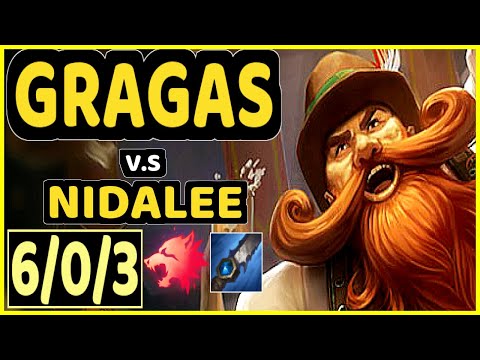 SKEANZ (GRAGAS) vs NIDALEE - 6/0/3 KDA JUNGLE CHALLENGER GAMEPLAY - EUW