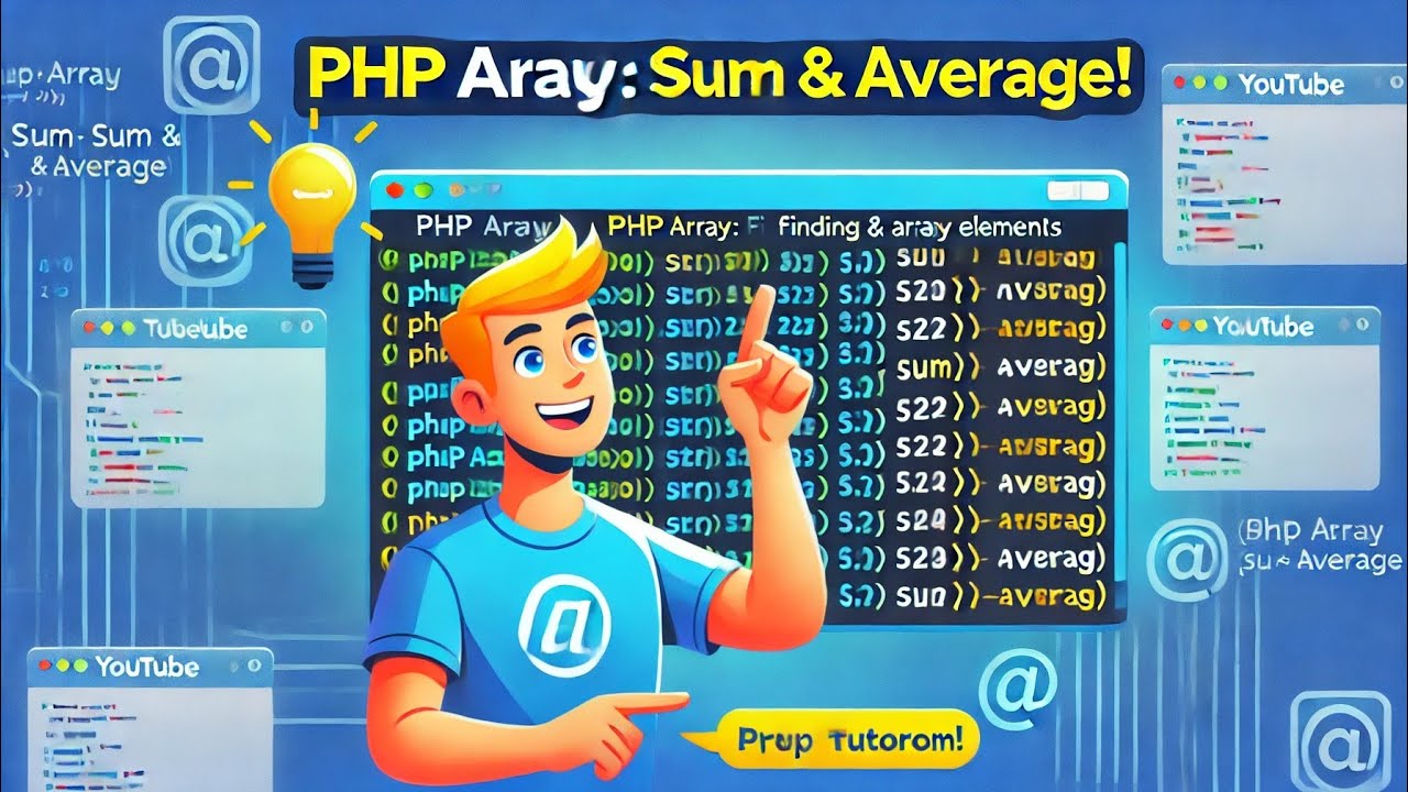 Find Sum & Average of Array Elements in PHP | PHP Array Tutorial | PHP DEVELOPMENT TRICKS