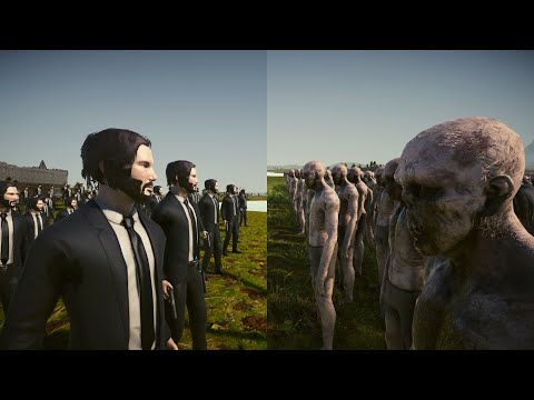 100 JOHN WICK vs 1 MILLION ZOMBIES UEBS 2 Ultimate Epic Battle Simulator 2