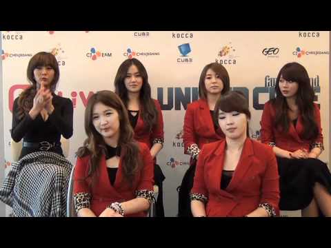 111230 • "Leitura Dinâmica" made a Interview with 4minute & G.NA on Brazil