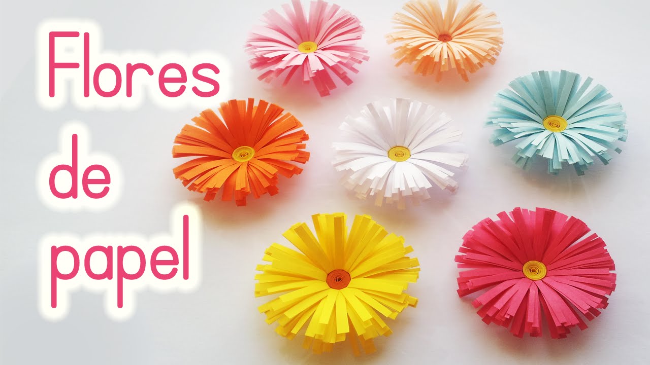 Manualidades: FLORES de PAPEL (Margaritas) Fácil - Innova Manualidades