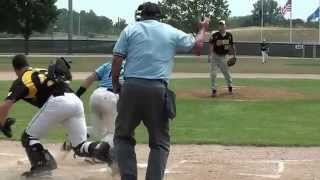 preview picture of video 'Hartford Hawks Catcher Sam Kreuser Blocks a Pitch in the Dirt'