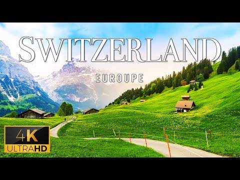 FLYING OVER SWITZERLAND (4K UHD) - Relaxing Music With Beautiful Natur