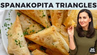 Easy Spanakopita | Traditional Feta & Spinach Appetizer
