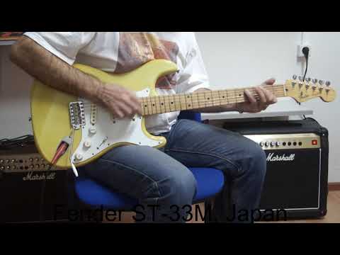 RARE 1987 Fender Japan ST-33M … MEDIUM SCALE LENGTH Stratocaster ... mythical “E-Serial” Era … 24.75" inch Stratocaster = GIBSON feel & Snap)+ Gotoh Magnum Locking Tuners + Fender GIGBAG image 26
