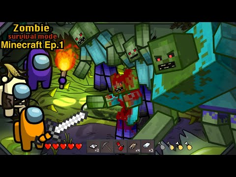 Minecraft Mutant Boss vs Among Us 🛠 Survival Mode Zombie - Animation