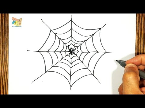 comment dessiner une toile d'araignée facile