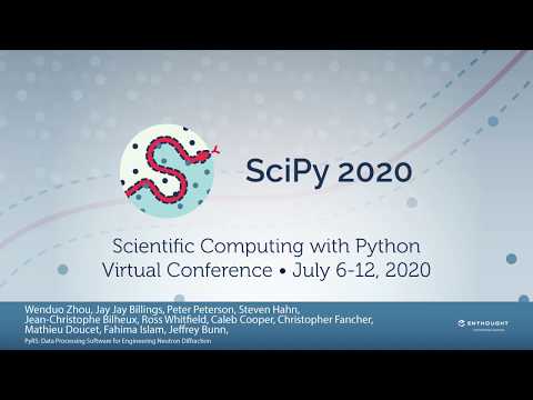 PyRS Data Processing Software for Engineering Neutron Diffraction |SciPy 2020| Zhou