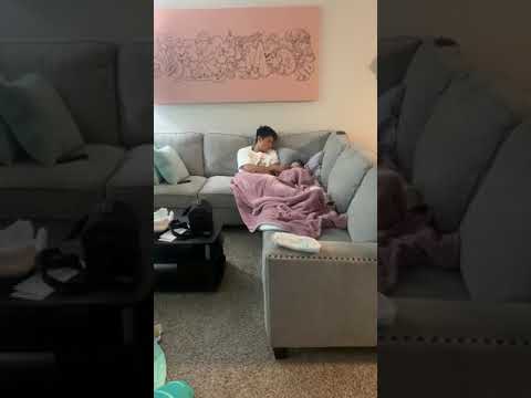 Dad Dozes Off on Couch While Taking Care of Baby - 1207775-4