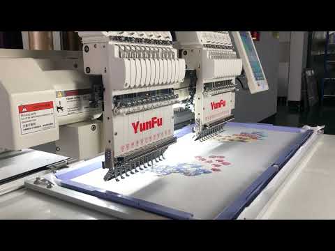 YunFu 2 heads monogram embroidery machine