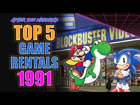 Blockbuster Video: Top 5 Video Game Rentals of 1991 – SNES vs. Sega Genesis!