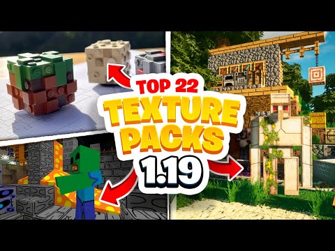 ⭐ TOP 22 TEXTURE PACKS for MINECRAFT 1.19 - 1.19.31 (JAVA and BEDROCK) ⭐ TEXTURE PACK 1.19