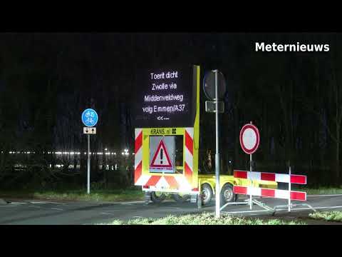 A28 afgesloten ivm gladheid Hoogeveen