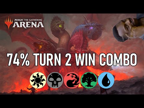 The Most Consistant Turn 2 Win Combo You Will Probably Ever See - Rainbow OTK - MTG Arena Historic