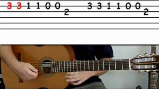 Guitar lesson 3A : Beginner -- 'Twinkle twinkle little star' on two strings