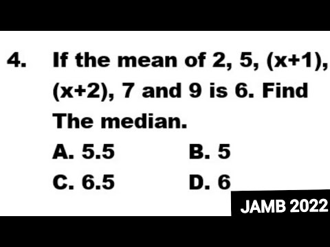 JAMB 2023:  (4) |Jamb Mathematics 2022 Past Questions | Complete Solution