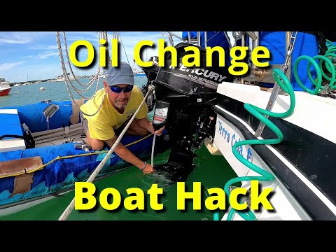 How to change lower unit oil while still in the water.