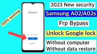 Samsung A02/A02s Frp Bypass without pc || Samsung a02/a02s unlock google account lock 2023 ||