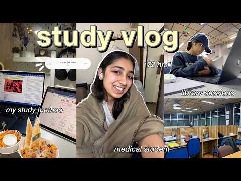STUDY VLOG📖 | VERY productive days, how i study?, library sessions & daily routines👩🏻‍⚕️✨