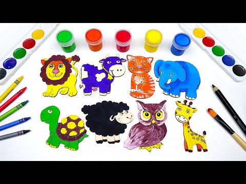 🐘 Niños... ¿Pueden Pintar Animales? 🦁🐢 ¡Creamos Juntos con Colores! 🎨