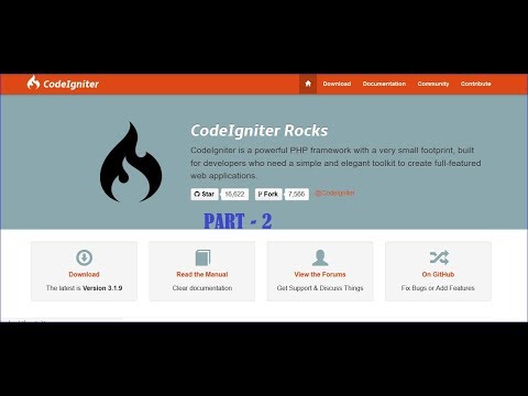 Codeigniter Basic Tutorial Part2