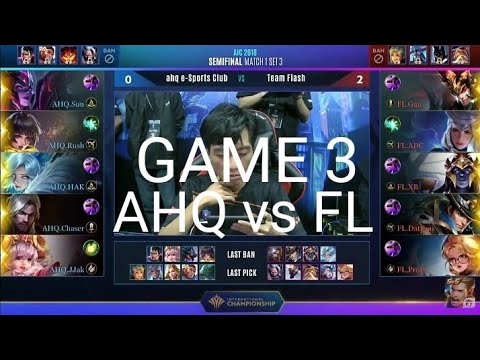 AHQ vs Team Flash FL - SEMIFINAL AIC 2018 - MATCH 1 / SET 3