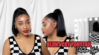 SUPER EASY x $10 SLEEK BLUNT CUT PONYTAIL | 4C HAIR | cassiekaygee